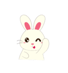 Usagi White Bunny（個別スタンプ：21）