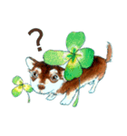 Dog and clover（個別スタンプ：8）