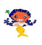 a curly hair Merman2（個別スタンプ：2）