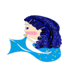 a curly hair Merman2（個別スタンプ：8）