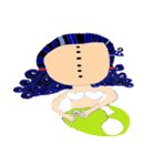 a curly hair Merman2（個別スタンプ：21）