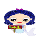 a curly hair Merman2（個別スタンプ：22）