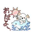 【大きめ文字】シーズー犬の夏 Vol.7（個別スタンプ：15）