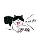 可愛すぎる黒白猫みぃちゃんの毎日 中国語（個別スタンプ：9）
