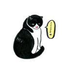 可愛すぎる黒白猫みぃちゃんの毎日 中国語（個別スタンプ：28）