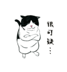 可愛すぎる黒白猫みぃちゃんの毎日 中国語（個別スタンプ：33）