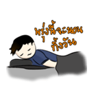 A man in the bed with his thoughts（個別スタンプ：11）