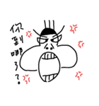 three hair man with big nostril（個別スタンプ：11）