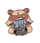 Raccoon and cat（個別スタンプ：27）