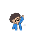 the boy ＆ curly hair（個別スタンプ：1）