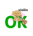 move orchestra Violin bear English ver（個別スタンプ：2）