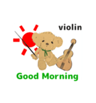 move orchestra Violin bear English ver（個別スタンプ：3）