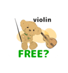 move orchestra Violin bear English ver（個別スタンプ：4）