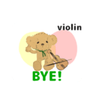 move orchestra Violin bear English ver（個別スタンプ：6）