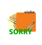 move orchestra Violin bear English ver（個別スタンプ：7）