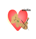 move orchestra Violin bear English ver（個別スタンプ：10）