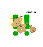 move orchestra Violin bear English ver（個別スタンプ：11）