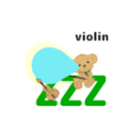move orchestra Violin bear English ver（個別スタンプ：12）