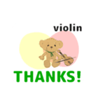 move orchestra Violin bear English ver（個別スタンプ：13）