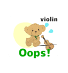 move orchestra Violin bear English ver（個別スタンプ：14）