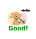 move orchestra Violin bear English ver（個別スタンプ：15）