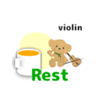 move orchestra Violin bear English ver（個別スタンプ：16）