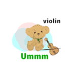 move orchestra Violin bear English ver（個別スタンプ：17）
