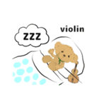 move orchestra Violin bear English ver（個別スタンプ：18）