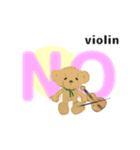 move orchestra Violin bear English ver（個別スタンプ：19）