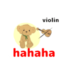 move orchestra Violin bear English ver（個別スタンプ：20）