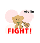 move orchestra Violin bear English ver（個別スタンプ：22）
