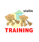 move orchestra Violin bear English ver（個別スタンプ：23）