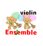 move orchestra Violin bear English ver（個別スタンプ：24）