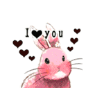 Lovely rabbit sticker！3<English version>（個別スタンプ：6）