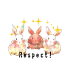 Lovely rabbit sticker！3<English version>（個別スタンプ：7）
