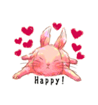Lovely rabbit sticker！3<English version>（個別スタンプ：8）