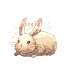 Lovely rabbit sticker！3<English version>（個別スタンプ：12）