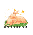 Lovely rabbit sticker！3<English version>（個別スタンプ：15）