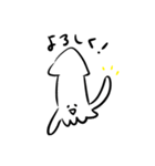 Sticker of simple squid（個別スタンプ：9）