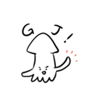 Sticker of simple squid（個別スタンプ：11）