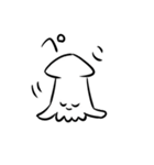 Sticker of simple squid（個別スタンプ：16）