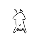 Sticker of simple squid（個別スタンプ：18）