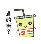 soy milk ＆ steamed bread（個別スタンプ：10）