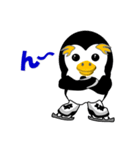 ペンギンのスピードスケート（個別スタンプ：28）