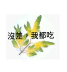 緑の葉は食べ物を取るのを助けてくれる（個別スタンプ：38）