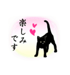 シンプル黒猫☆敬語（個別スタンプ：23）