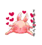 Lovely rabbit sticker！3<敬語ver>（個別スタンプ：8）