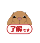 鼻ピンクなプードル犬♪2（個別スタンプ：5）