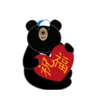 Taiwan Black Bear Xionggaiya - WOW（個別スタンプ：22）