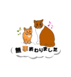 吹き出しに猫だらけ3 大きな文字の敬語（個別スタンプ：19）